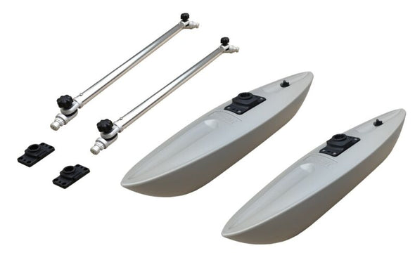 Premium Kayak Stabilizer System with Adjustable Arms & Anodized Aluminum - Aroflit