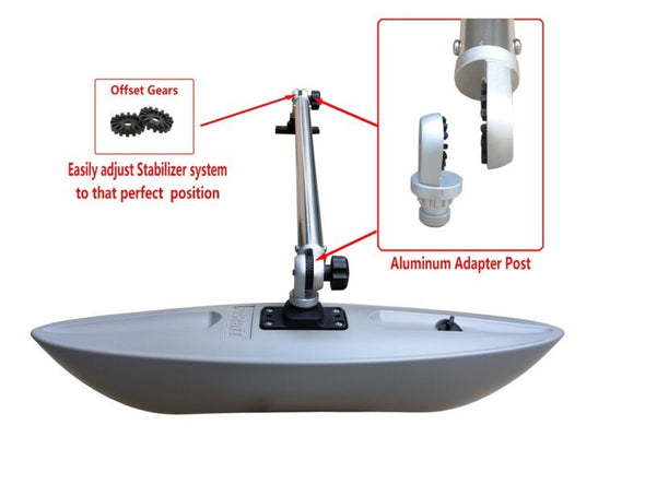Premium Kayak Stabilizer System with Adjustable Arms & Anodized Aluminum - Aroflit
