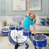 Premium Kids Drum Set Kit with Jazz Cymbal, Chair, and Kick Pedal - Aroflit
