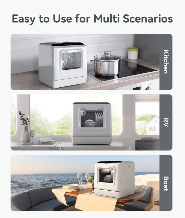 Premium Portable Countertop Dishwasher – Compact, Quiet & Efficient - Aroflit
