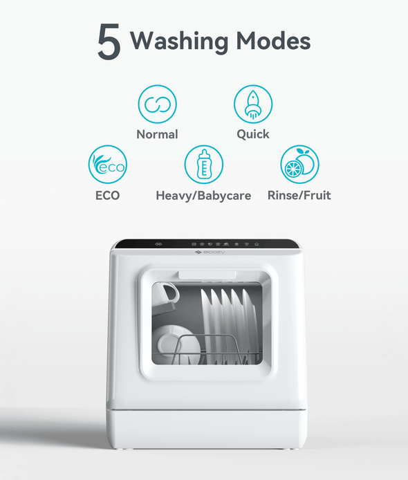 Premium Portable Countertop Dishwasher – Compact, Quiet & Efficient - Aroflit