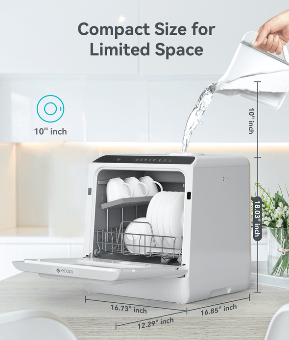 Premium Portable Countertop Dishwasher – Compact, Quiet & Efficient - Aroflit