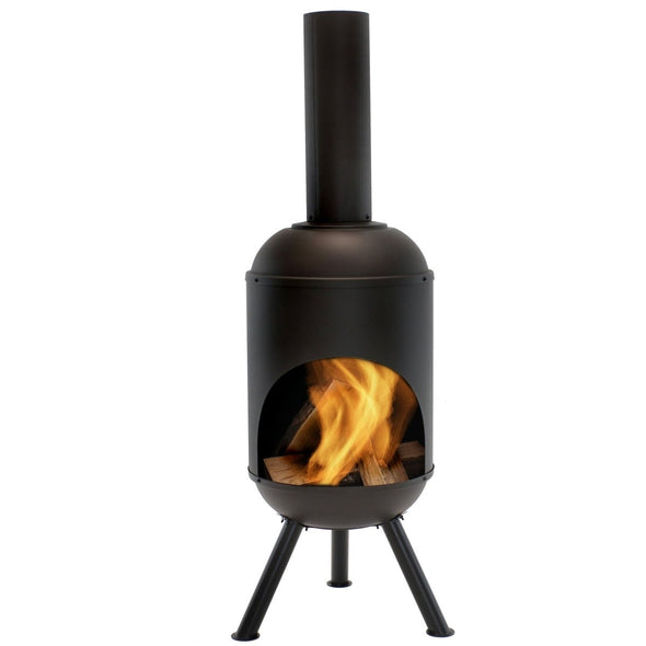 Premium Steel 5FT Outdoor Chiminea Fireplace Patio Wood Burning Pit - Aroflit