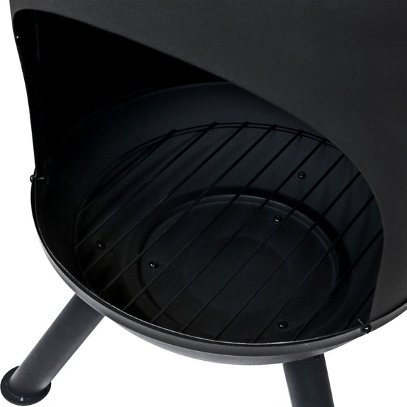Premium Steel 5FT Outdoor Chiminea Fireplace Patio Wood Burning Pit - Aroflit