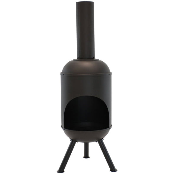 Premium Steel 5FT Outdoor Chiminea Fireplace Patio Wood Burning Pit - Aroflit