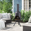 Premium Steel 5FT Outdoor Chiminea Fireplace Patio Wood Burning Pit - Aroflit