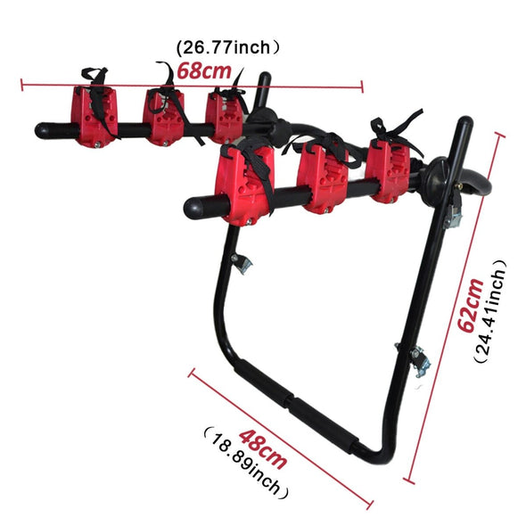 Premium SUV/Truck Bike Hitch Mount Rack, Triple Capacity for 3 Bikes - Aroflit