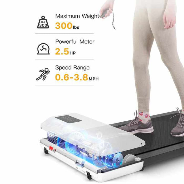 Premium Under Desk Standing Walking Pad Treadmill - Aroflit