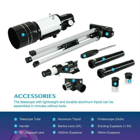 Professional Astronomical 150x Magnification Refracting Telescope - Aroflit