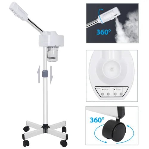 Professional Facial Steamer, Adjustable Height & Ozone Steam - Aroflit