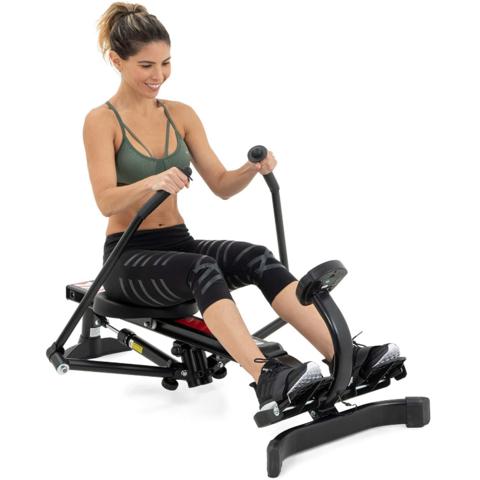 Adjustable Compact Seated Back Rowing Exercise Machine – Low-Impact Full