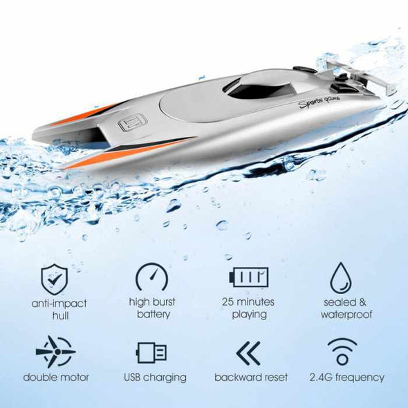 Racing Boat Dual Motor High Speed Remote Control Boat - Aroflit