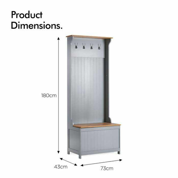 RackUp™ Hallway Shoe Storage Coat Rack Stand & Bench - Aroflit