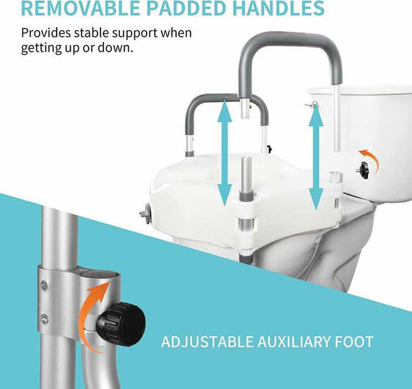 Raised Toilet Seat with Arms - Aroflit