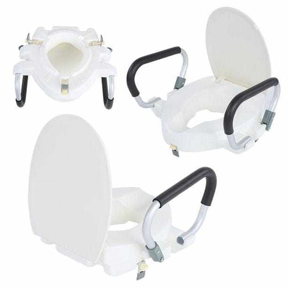 Raised Toilet Seat with Arms - Aroflit