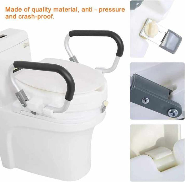 Raised Toilet Seat with Arms - Aroflit