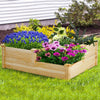 Raised Wooden Multi - Tier Planter Box for Vegetables, Herbs & Flowers - Aroflit