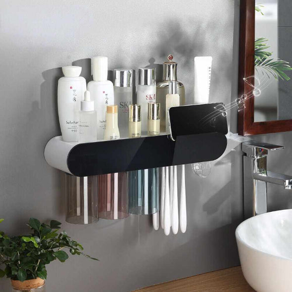 Rama™ Magnetic Adsorption Toothbrush Holder – Toothpaste Dispenser - Aroflit