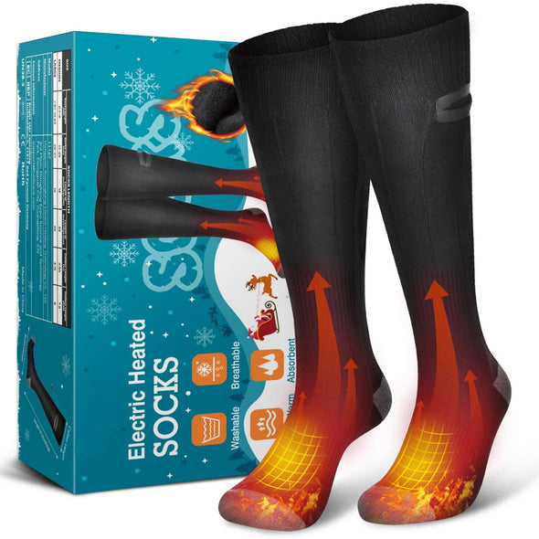 Rechargeable Electric Heated Socks, 3 Temperature Settings - Aroflit