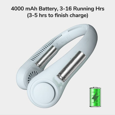 Rechargeable Silent Neck Fan 4000mAh - Aroflit