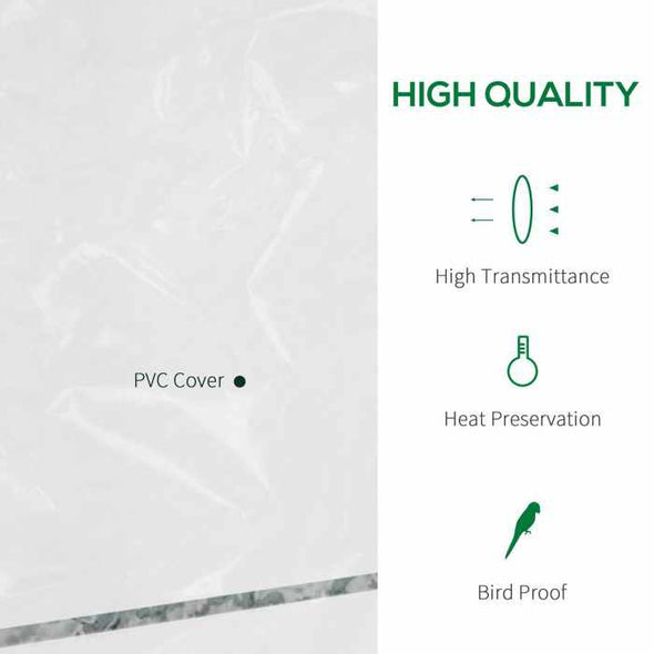 ReinGrow™ Greenhouse Garden Clear PVC Frame Shelves Reinforced Plant Grow - Aroflit