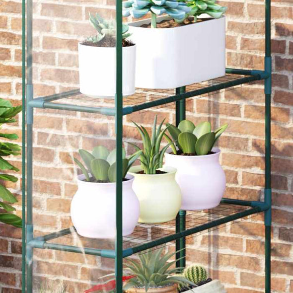 ReinGrow™ Greenhouse Garden Clear PVC Frame Shelves Reinforced Plant Grow - Aroflit