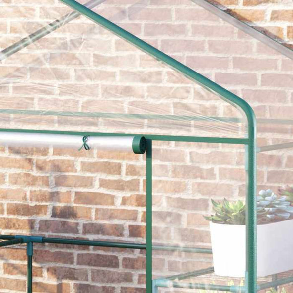 ReinGrow™ Greenhouse Garden Clear PVC Frame Shelves Reinforced Plant Grow - Aroflit