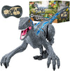 Remote Control Dinosaur Toy, Walking, Roaring Velociraptor for Kids - Aroflit