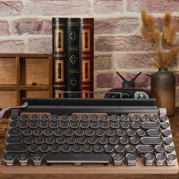 Retro Typewriter Mechanical Keyboard with RGB Lighting - Aroflit