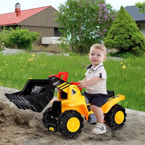 Ride - On Toy Bulldozer Construction Truck with Moving Shovel & Storage - Aroflit