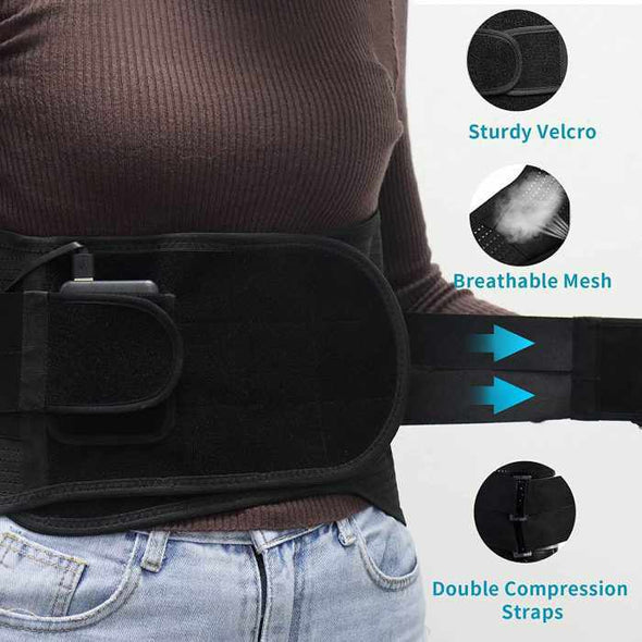 Rlevo™ Back Support Belt with Heating Pad for Lower Back Pain Relief - Aroflit