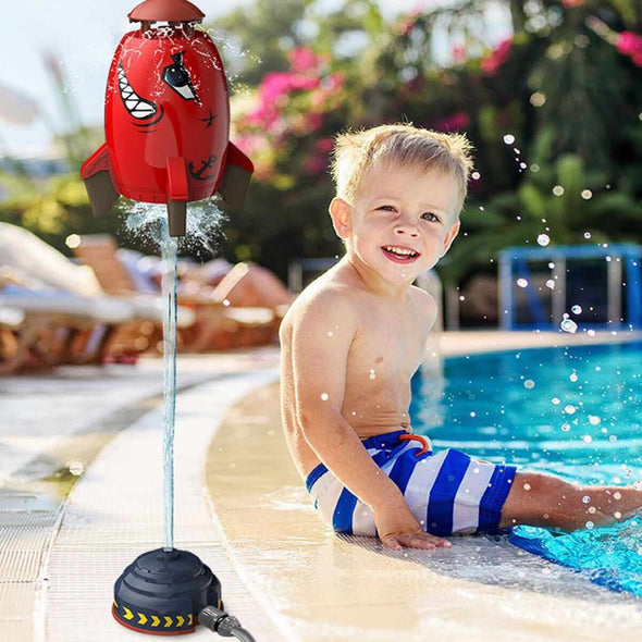 Rocket Sprinkler Toy Water Play Space Rocket Launcher - Aroflit