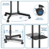 Rolling TV Stand Mobile Cart with Adjustable Shelf for 32 - 70 inch TVs - Aroflit
