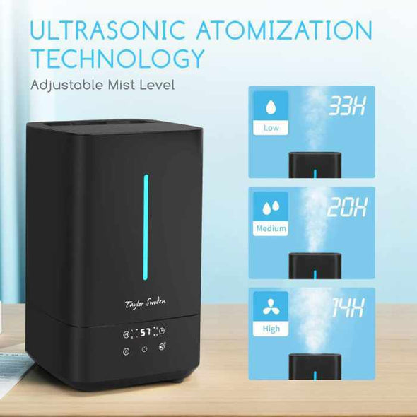 RoomWaves™ 5L Ultrasonic Warm & Cool Mist Bedroom Air Humidifier - Aroflit