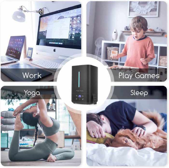 RoomWaves™ 5L Ultrasonic Warm & Cool Mist Bedroom Air Humidifier - Aroflit