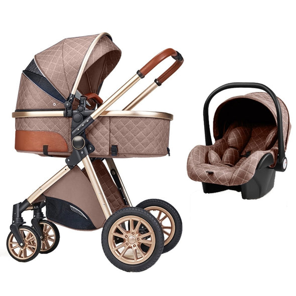 Royal Luxury Baby Pushchair 3 in 1 – Blue - Aroflit