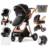 Royal Luxury Baby Pushchair 3 in 1 – Blue - Aroflit