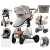 Royal Luxury Baby Pushchair 3 in 1 – Blue - Aroflit