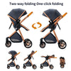 Royal Luxury Baby Pushchair 3 in 1 – Blue - Aroflit