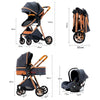 Royal Luxury Baby Pushchair 3 in 1 – Blue - Aroflit