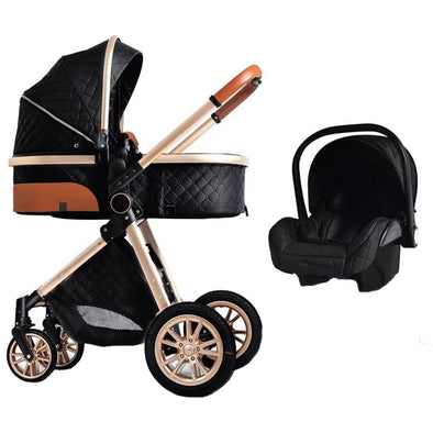 Royal Luxury Baby Pushchair 3 in 1 – Blue - Aroflit