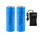 26650 Battery 3.7V Rechargeable Batteries Cell For LED Torch