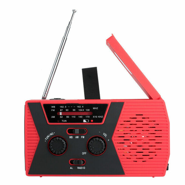 Solar Powered Emergency Hand Crank Weather Alert Radio with 2000mAh