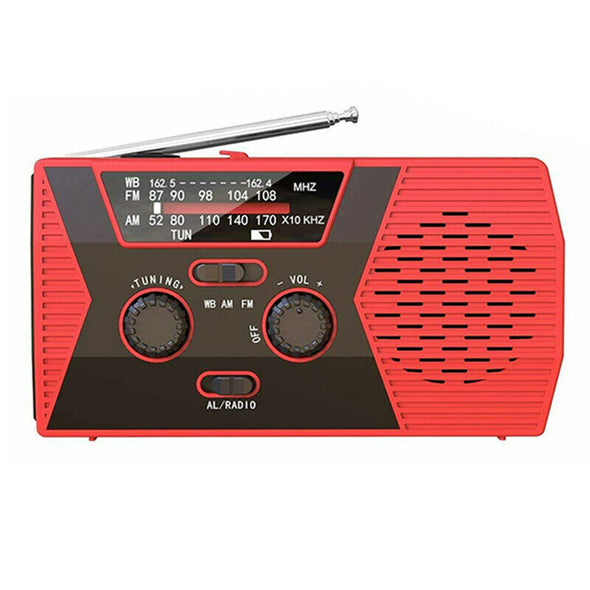 Solar Powered Emergency Hand Crank Weather Alert Radio with 2000mAh