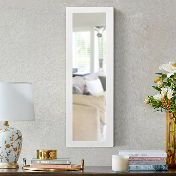 Modern Over The Door Jewelry Armoire Mirror with Storage and Lock