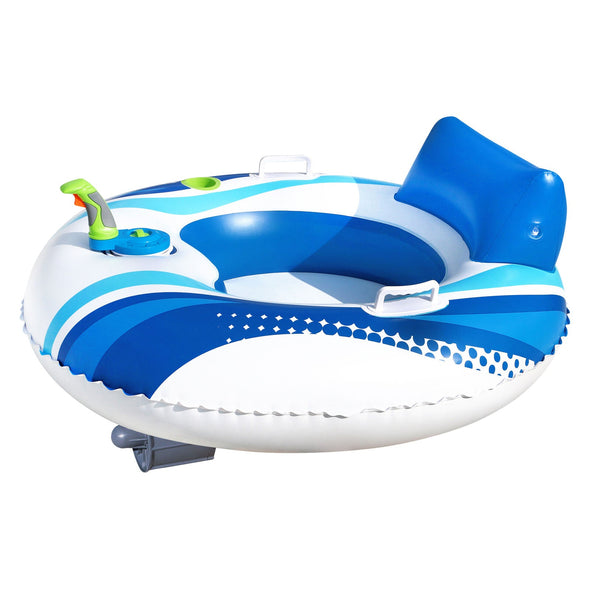 Motorized Inflatable Floating Pool Chair Tube Lounger for Kids/Adults