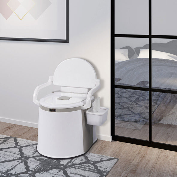 Portable Freestanding Camping RV Travel Potty Toilet with Handrails