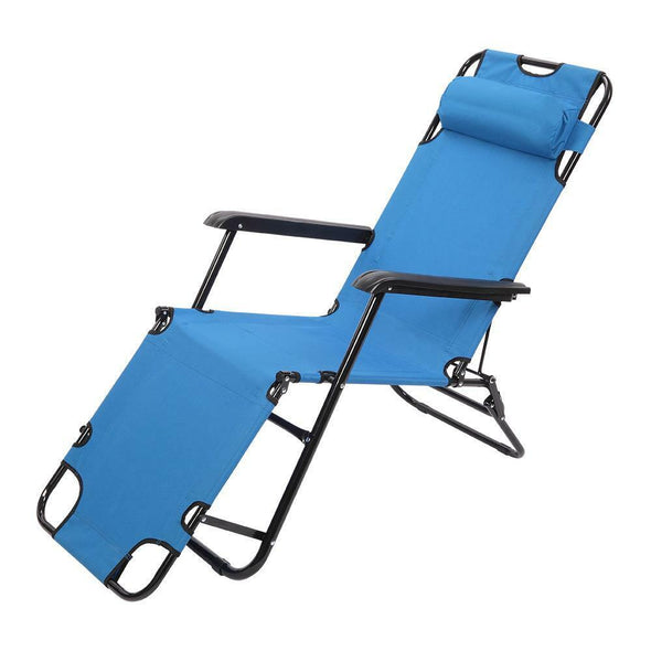 Heavy Duty Portable Folding Reclining Beach Sun Lounge Chair