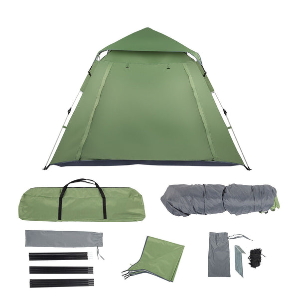 All-Weather 4-Person Waterproof Camping Tent for Family