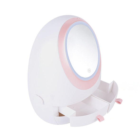 Portable LED Mirror Makeup Organizer with USB Charging